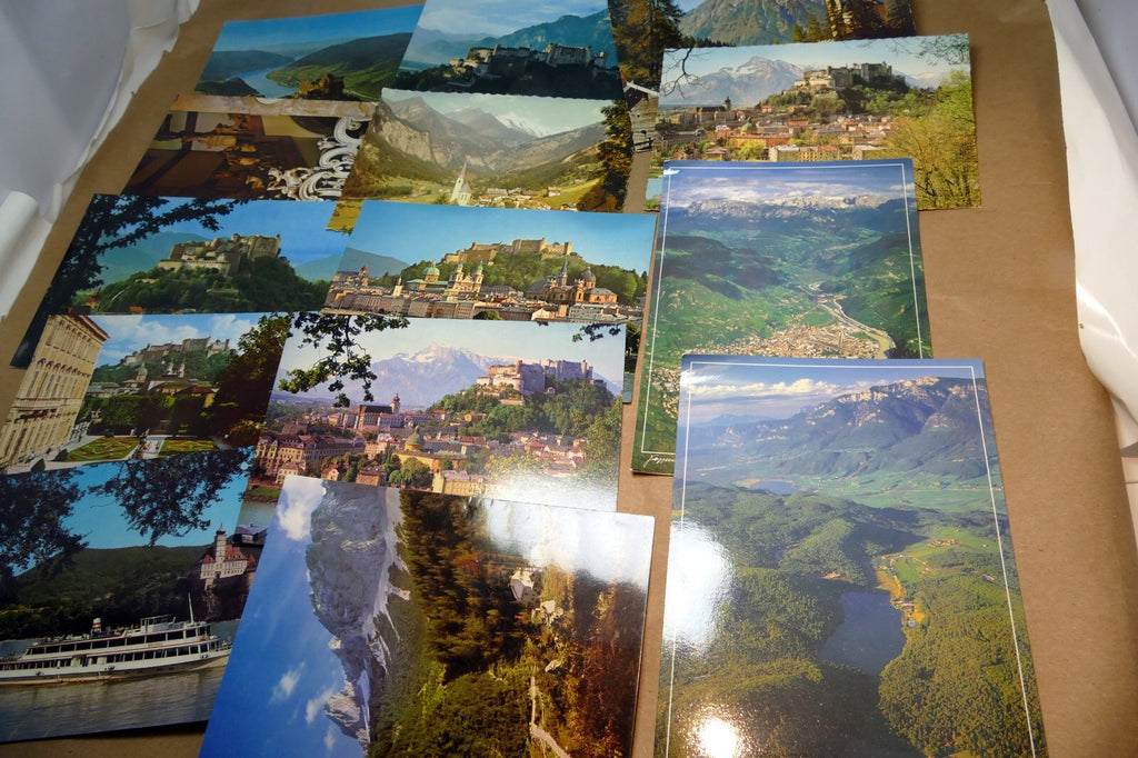Salzburg Austria Unposted Postcard Lot pack of 14 Landscapes Castles 1960-80's