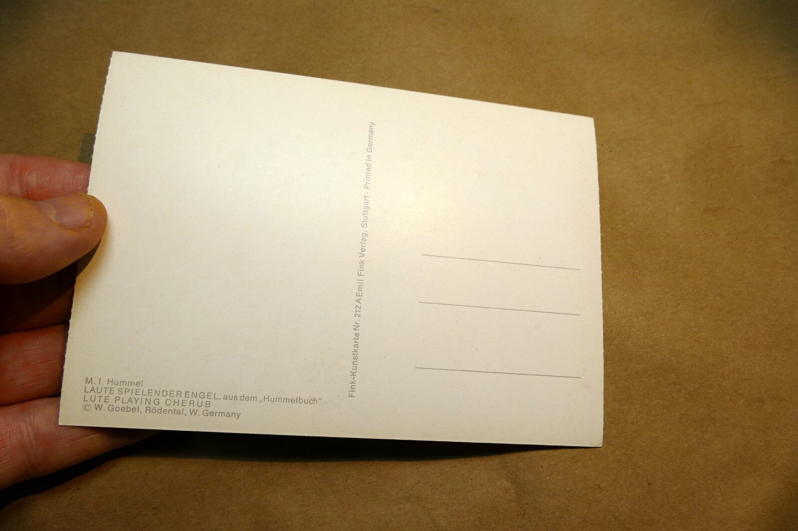 Hummel Laute Spielender Engel  Postcard W. Germany Art - Unposted - mint