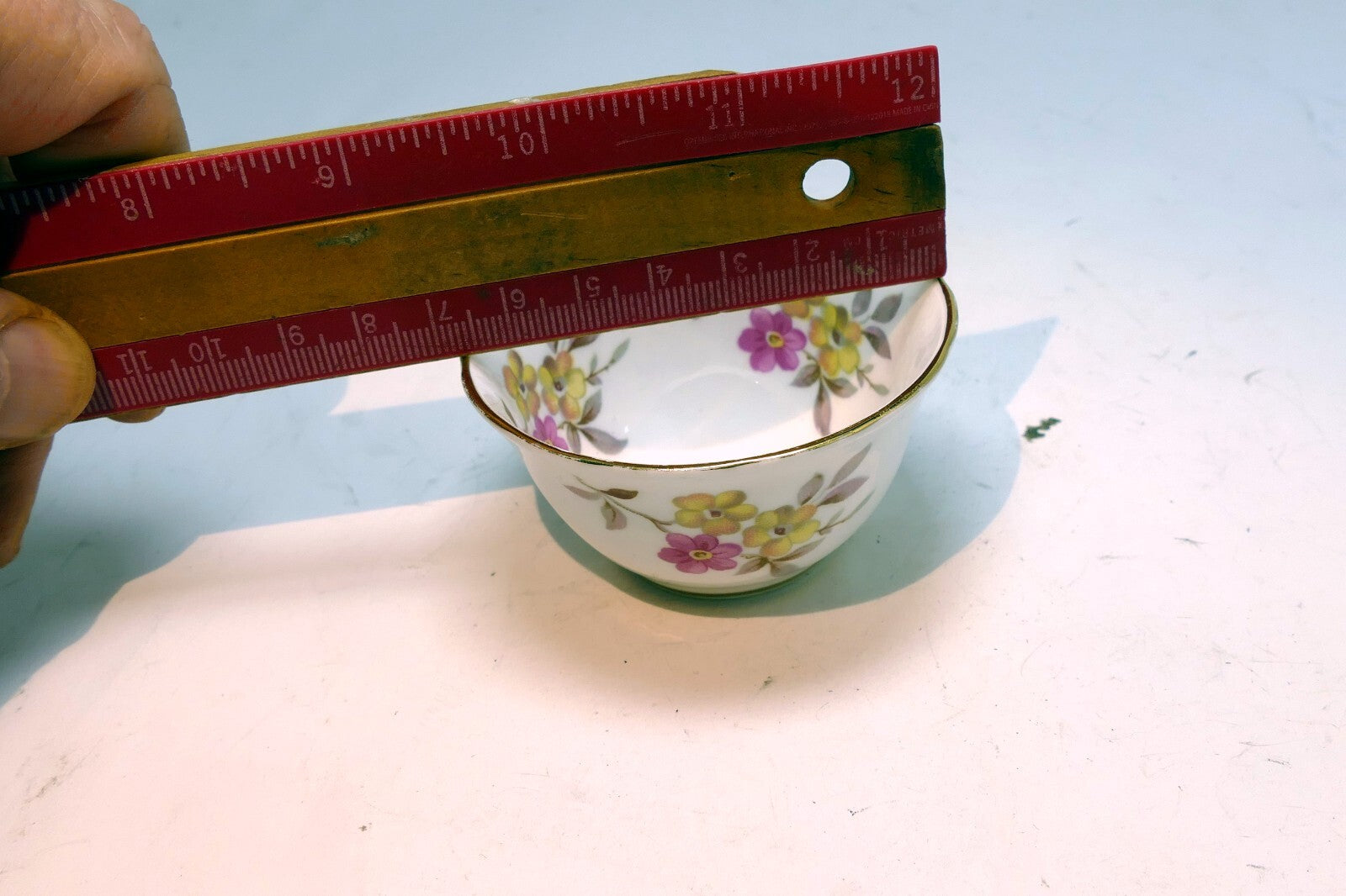 REGENCY ENGLISH BONE CHINA SUGAR BOWL Yellow and Pink