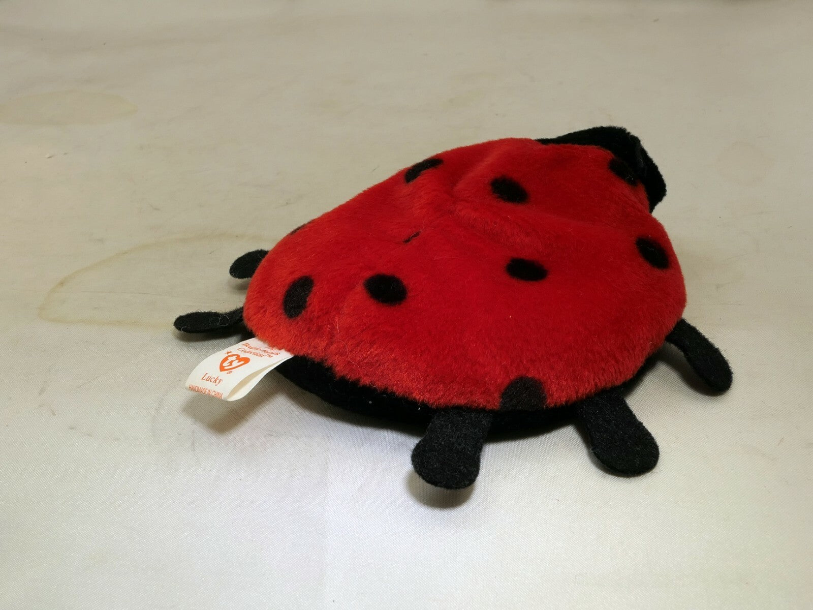 TY Lucky Beanie Baby With Tag Year 1993 ERROR  5-1-1995  Plush Toy Lady Bug
