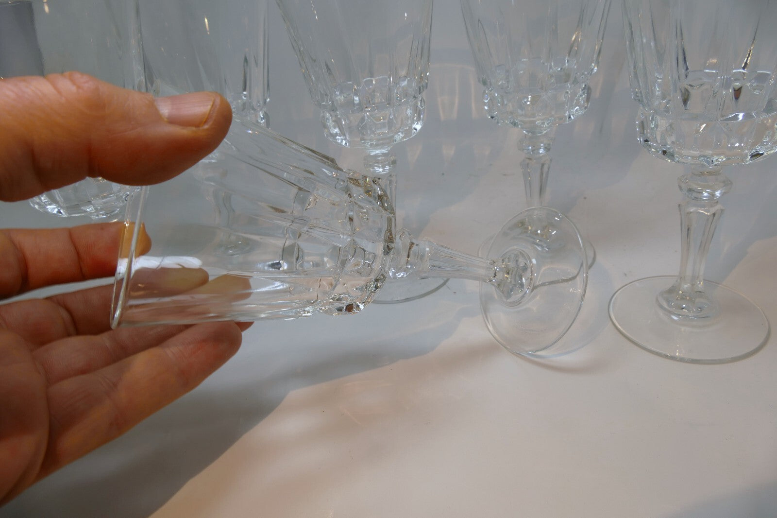 Cristal D'Arques Durand Crystal Chantelle Claret Wine Glass Goblet Set of 6