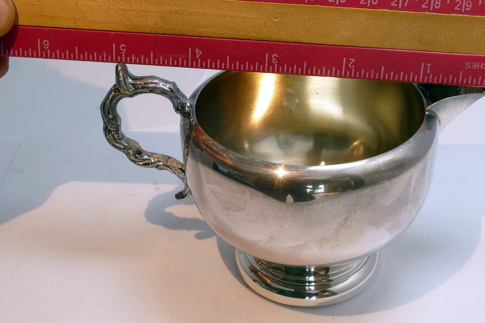 VIKING SILVER  PLATE E P COPPER CREAMER made in Canada  Lead Mounts for Tea