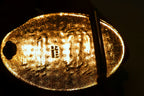 Textured Gold Tone Belt Buckle Cubic Zirconia Sparkle 5X7cm large