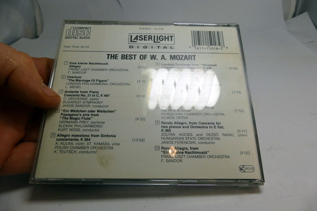 The Best of Wolfgang Amadeus Mozart from 1987 on Laser Light Digital Delta music
