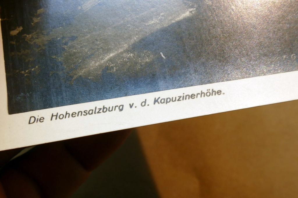 Hohensalzburg Fortress from the Kapuzinerberg 1930's postcard Austria - unposted