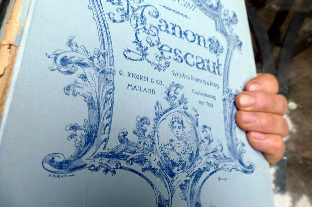 Manon Lescaut musik Puccini sheet music 1893 Italy Turin Ricordi German Leipzip