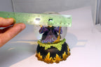 Halloween Snow Water Globe  Ball 3" Witch burning on fire with bats broom