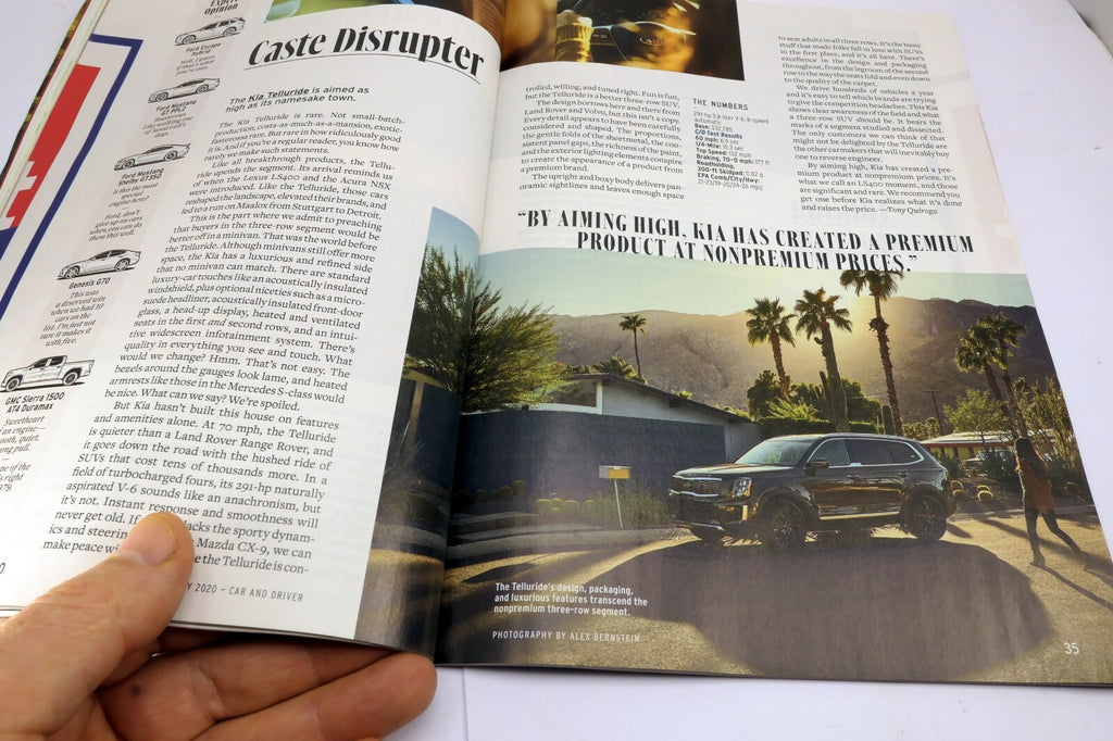 Car and Driver January 2020 magazine 10-Best Vehicles of the Year Jeep Corvette