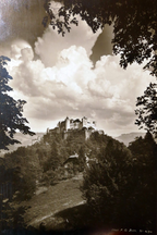 Hohensalzburg fortress from the kapuzinerberg 1930's postcard austria   unposted