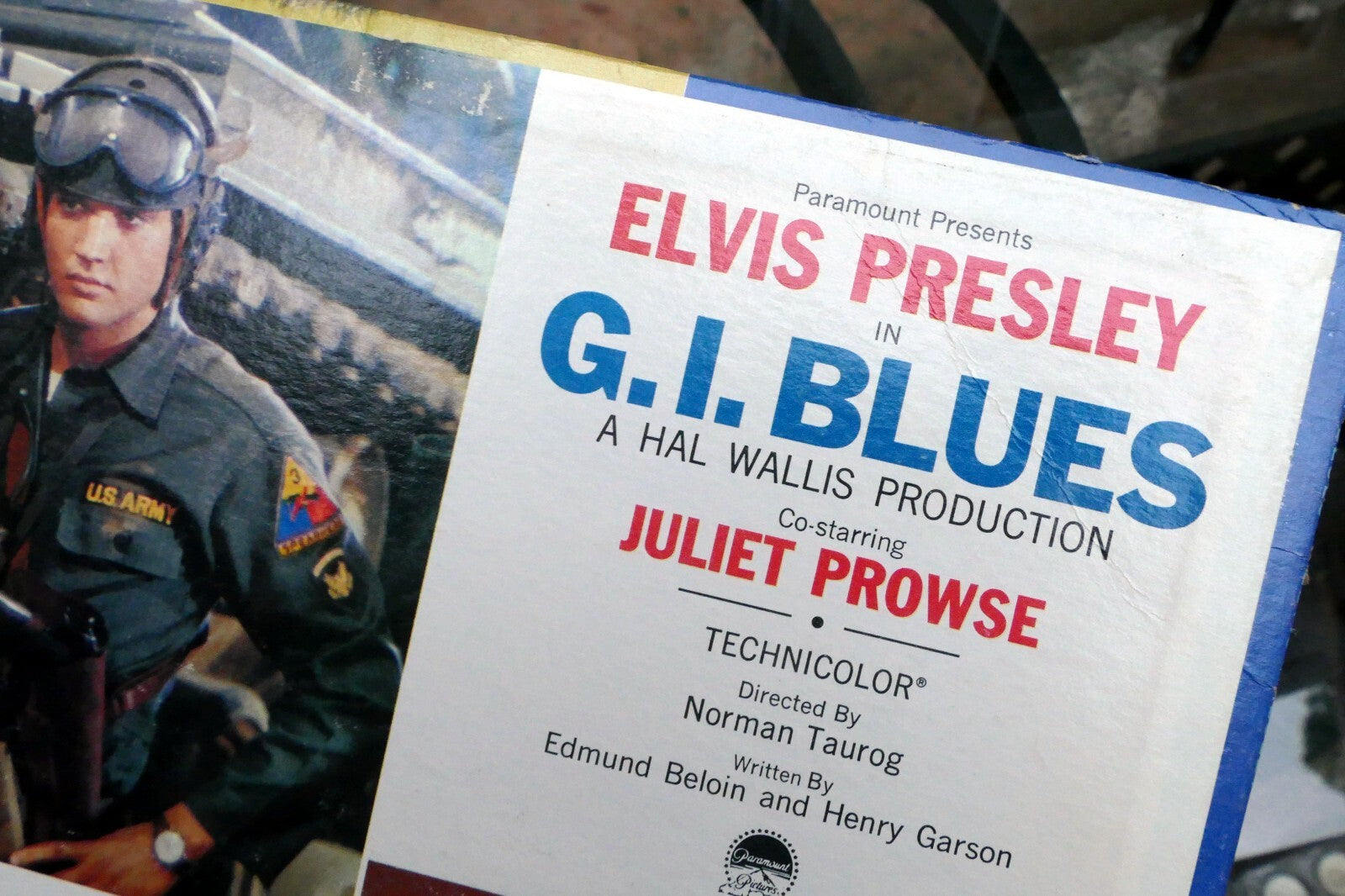 1960 Elvis Presley  – G. I. Blues LPM-2256  - ALBUM ART COVER ONLY