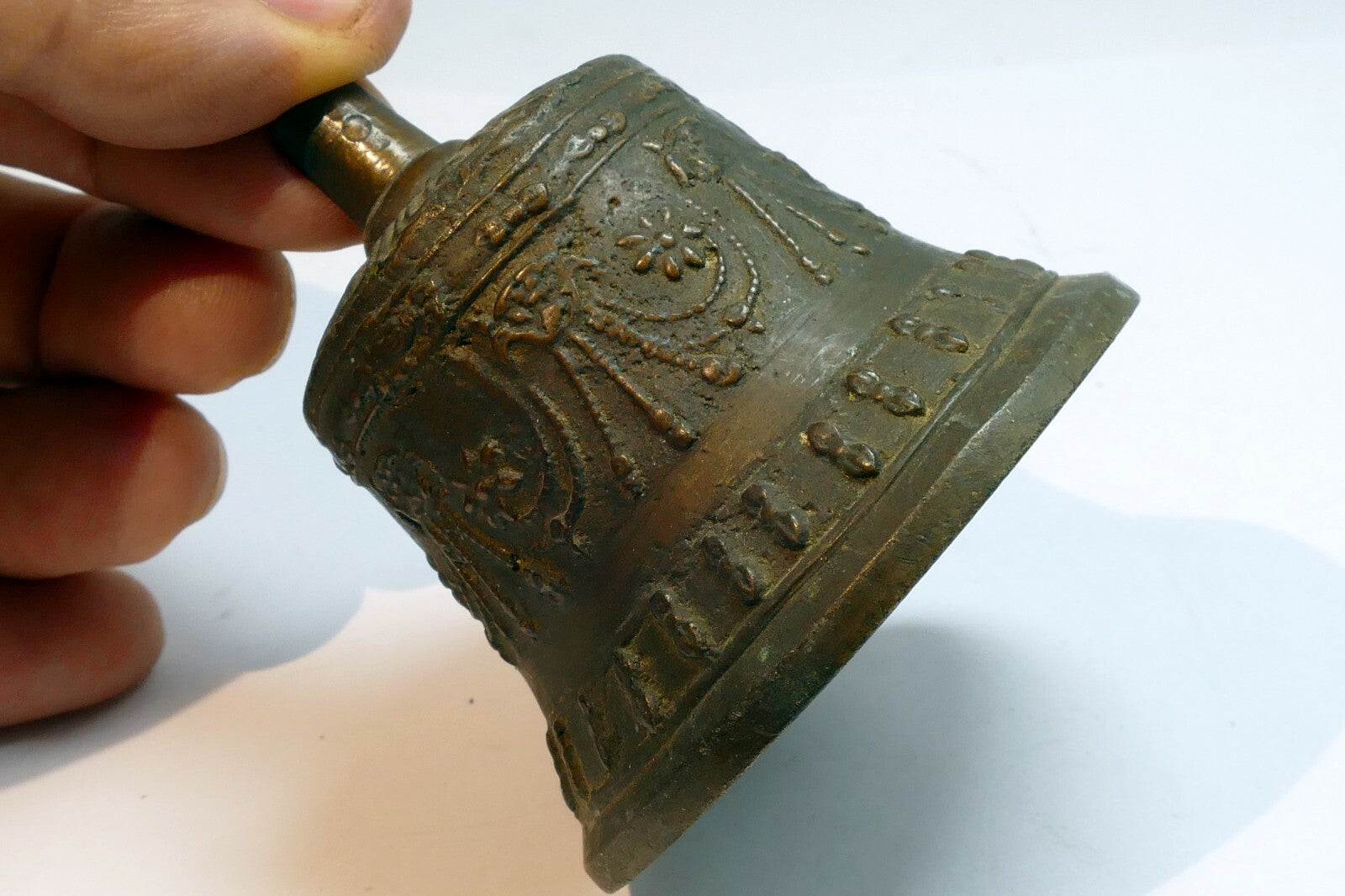 2" Solid Brass Doorbell Hanging Entry  made in China vintage ornate dynasty bell