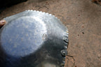 Hand Forged EVERLAST Metal Aluminum Bowl w/Hammered Fruit Grapes 9" basket