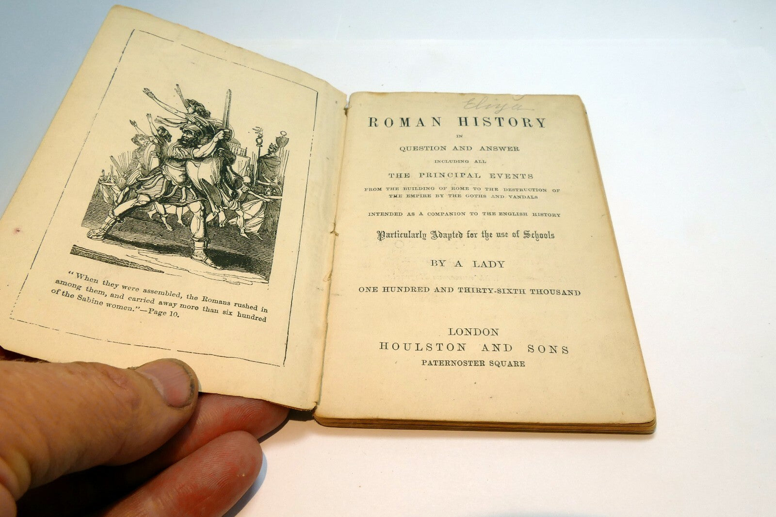 Roman History in Question and Answer by Lady Houston and Sons 1880