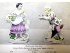 Postcard porcelain figures berlin c.82 c1471 1927 germany unused unposted