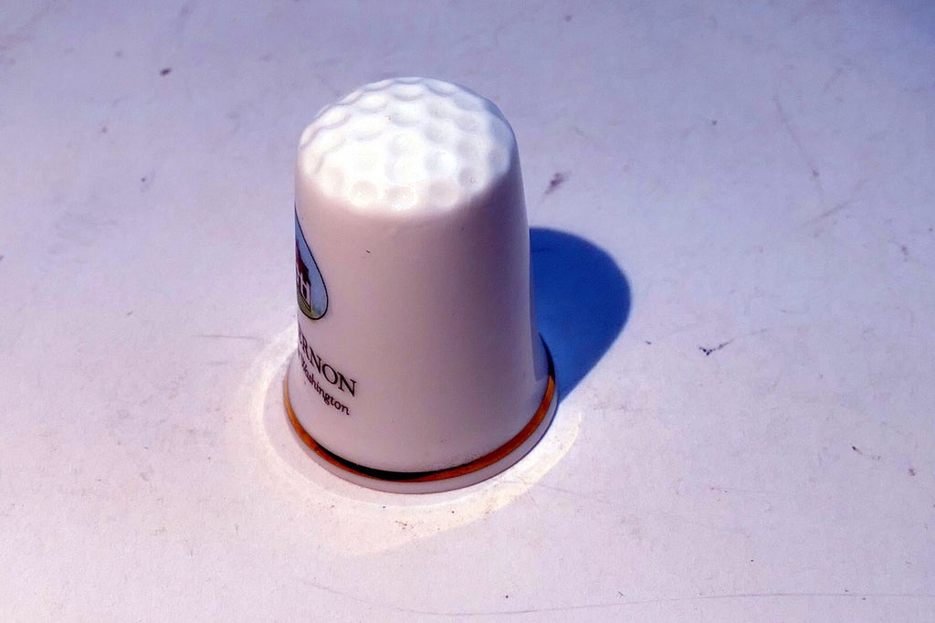 Porcelain Thimble Souvenir Mount Vernon George Washington Home US
