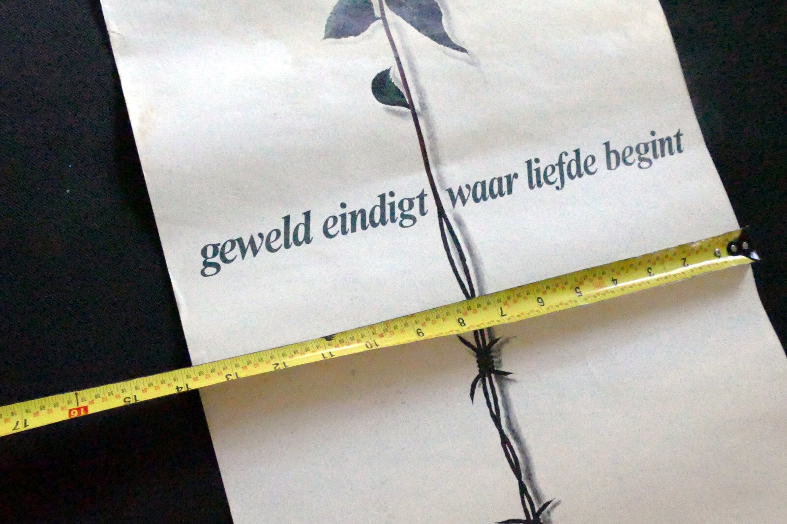Geweld eindigt waar liefde begint Poster Peace War Domestic Violence