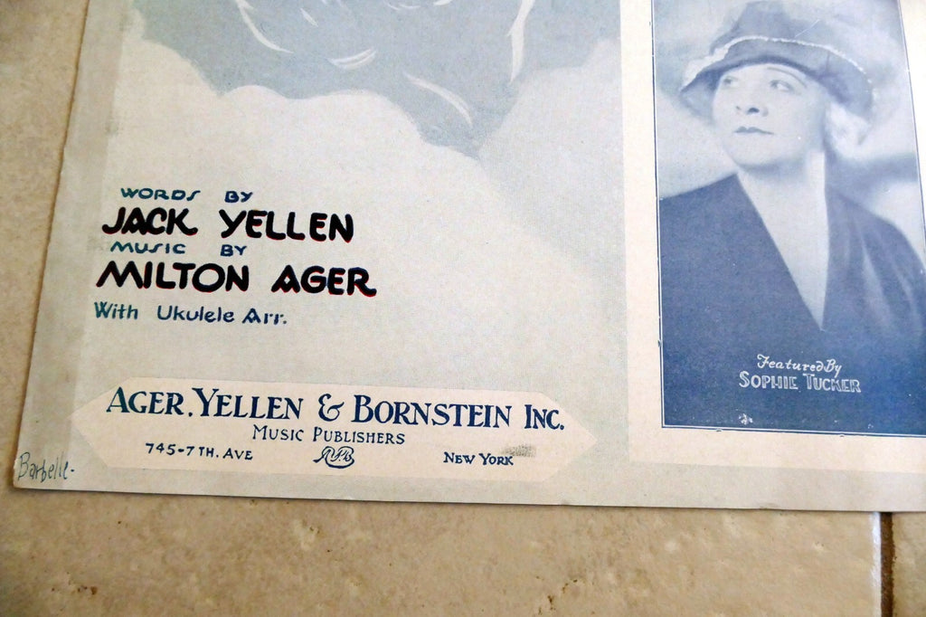 Sweet Dreams by Milton Ager 1928 Yellen & Bornstein Inc. New York