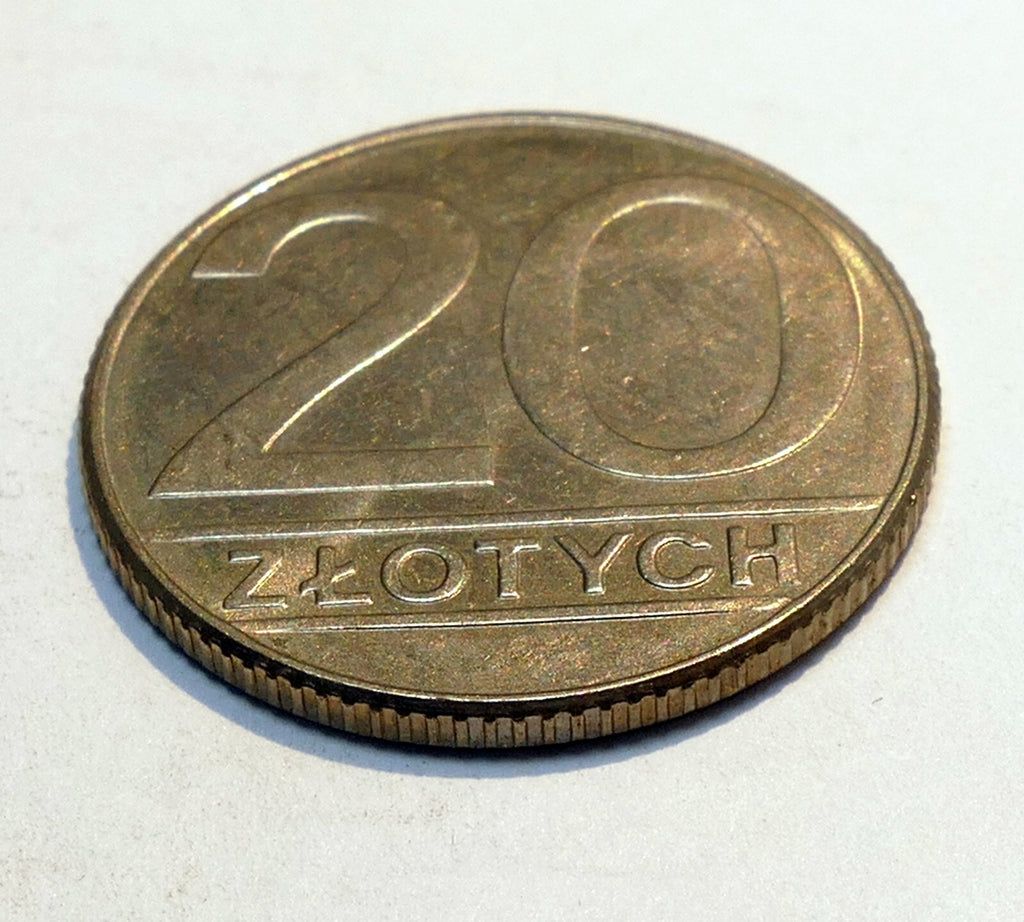 1989 poland 20 zlotych coin 5.65 g copper nickel circulated