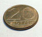 1989 poland 20 zlotych coin 5.65 g copper nickel circulated