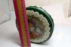 Metal Tin/Container Cookie/Biscuit Girl Roses walking 5X5" square Victorian deco