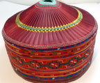 Chinese ethnic miao people's embroidered girl hat vintage hand made