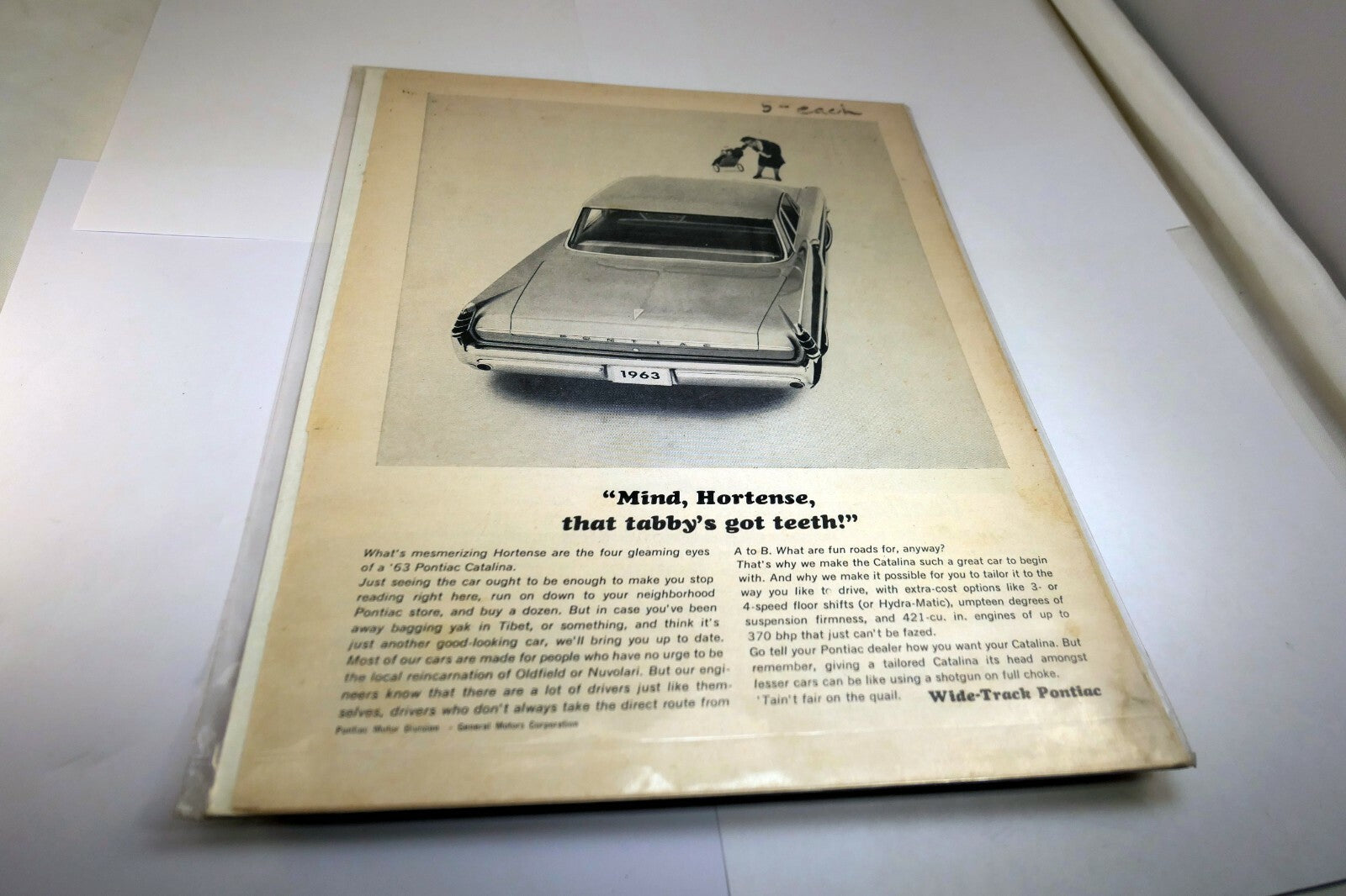 Pontiac 1963 Catalina magazine clippings review article Road & Track
