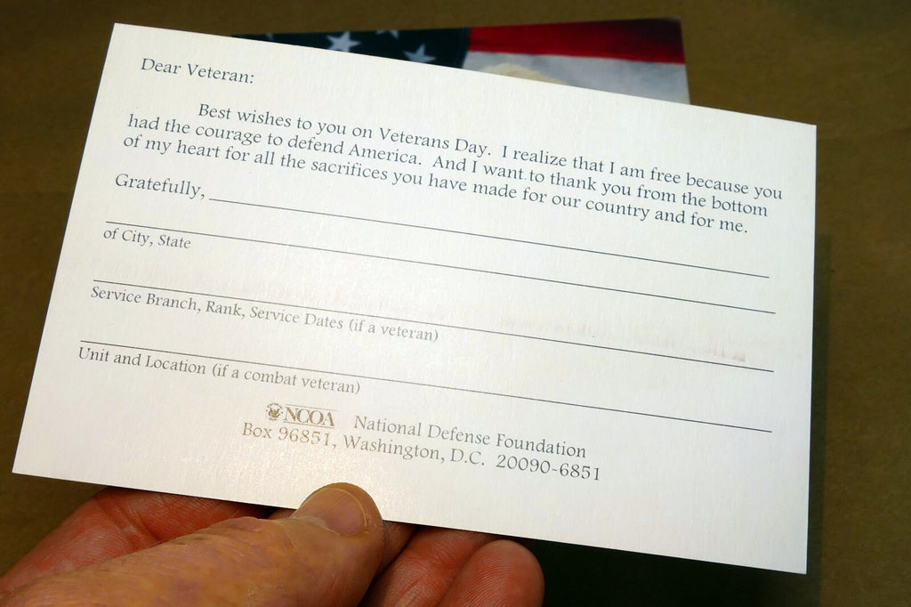 Unposted Postcard lot from NCOA " Dear Veteran... Thanks you..." 1980's