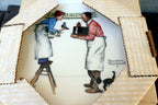 Norman rockwell 10.5” collector plate 1979 "a helping hand" winter season   mint