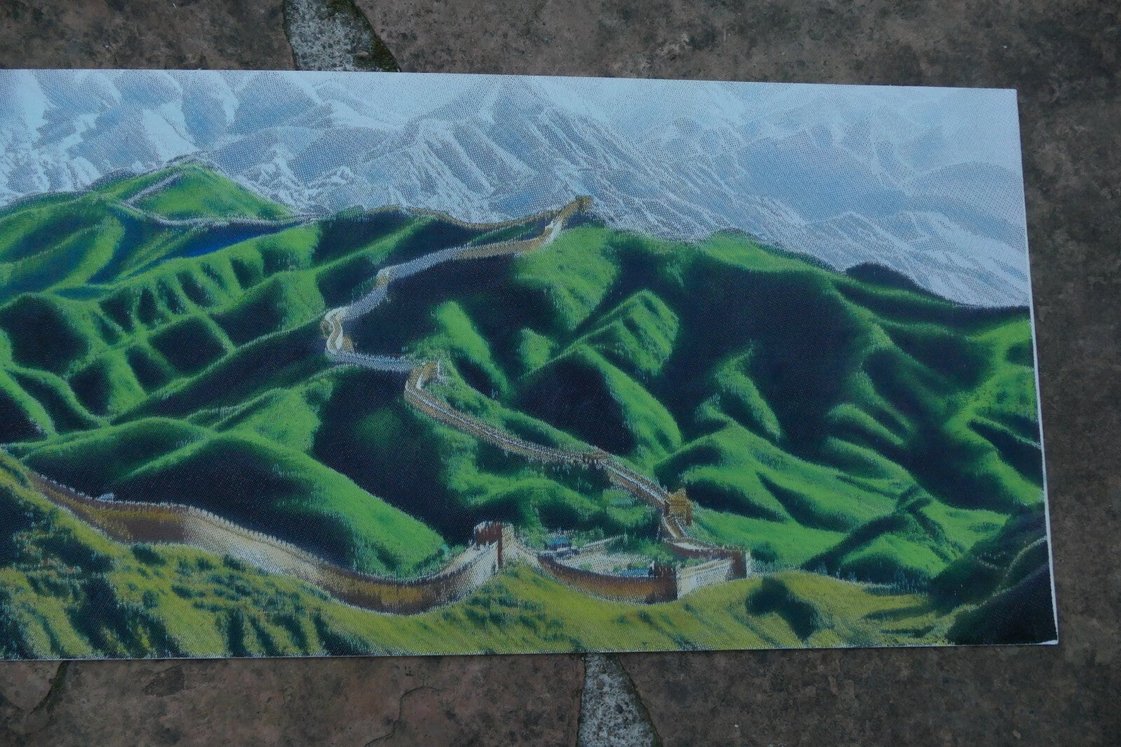 GREAT WALL OF CHINA Silk Weaving large 16X38"