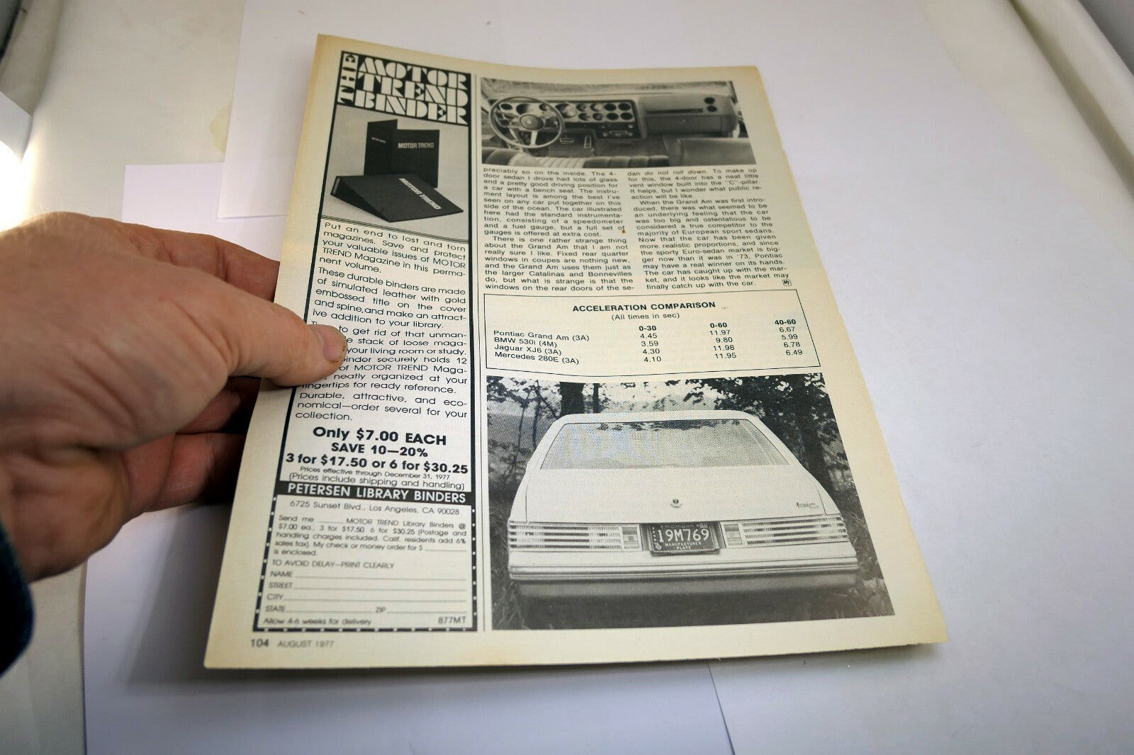 Pontiac 1978 Grand Am  Car Magazine clippings Advertisement  Ad