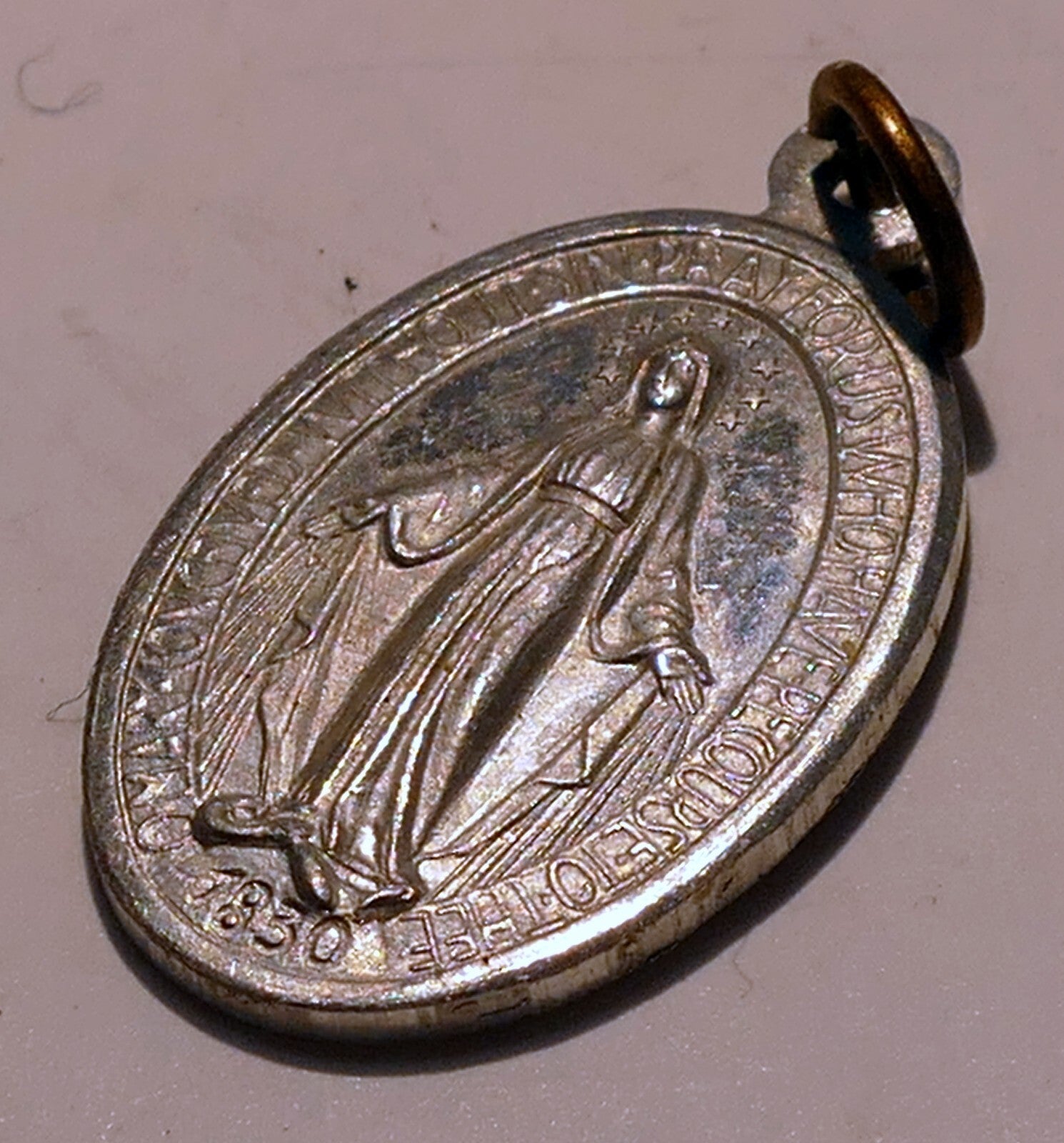O Mary Conceived Without Sin Pray For Us Who Have Recourse Pendant Charm 1830
