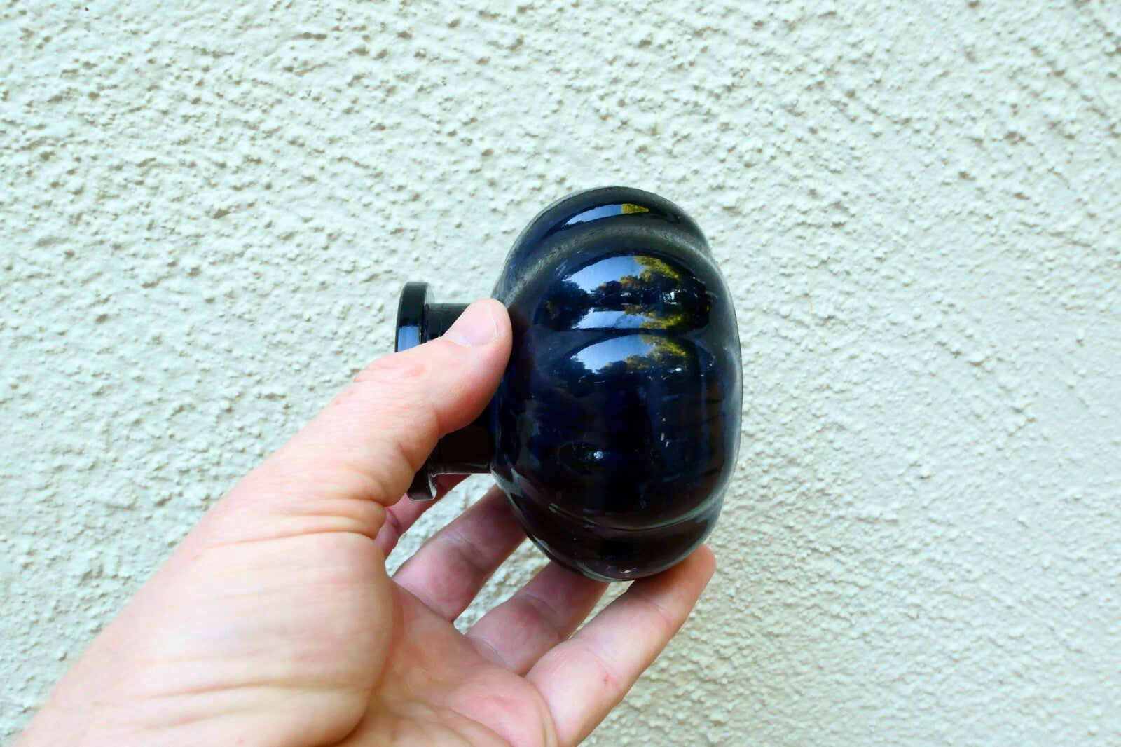 Water bong Hookah Pipe 3" inches tall thick Blue  GLASS