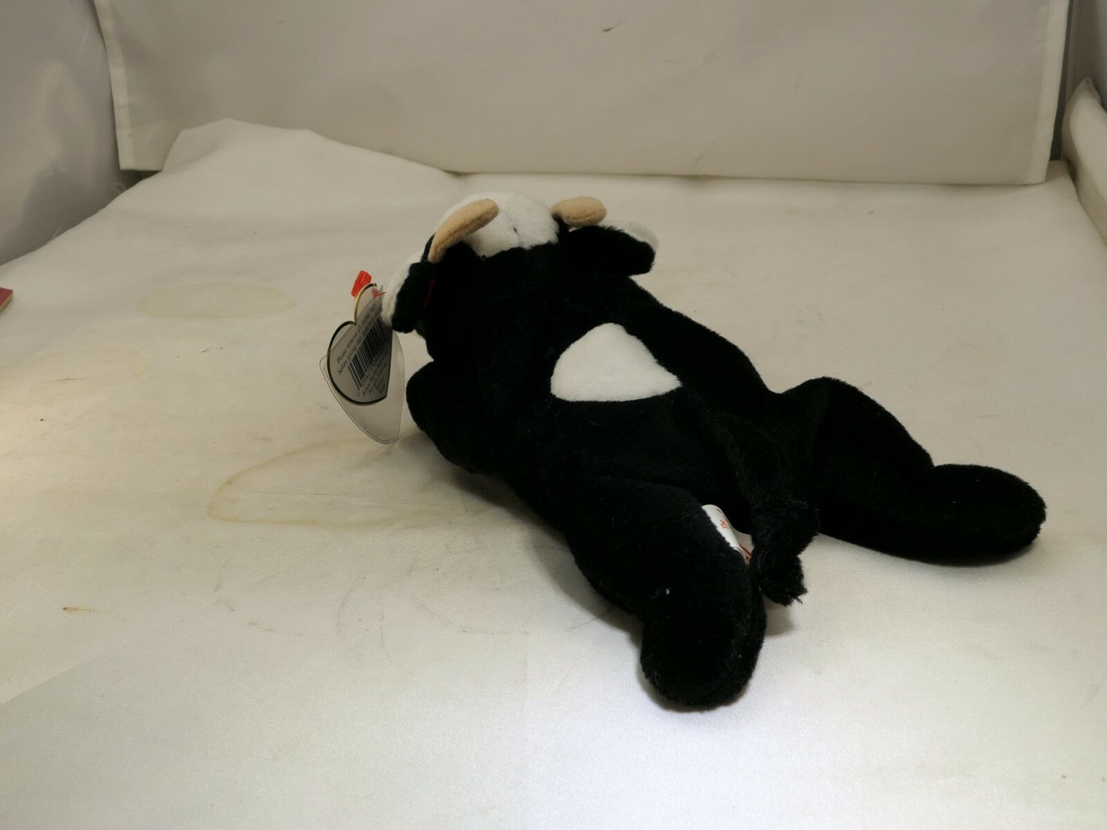 TY Daisy Beanie Baby  Tag Year 1993 5-10-1994 ERROR  Plush Toy black white cow