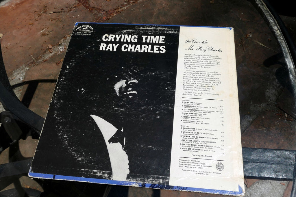 Ray Charles Crying Time LP A  544 ABC Paramount Records LP album