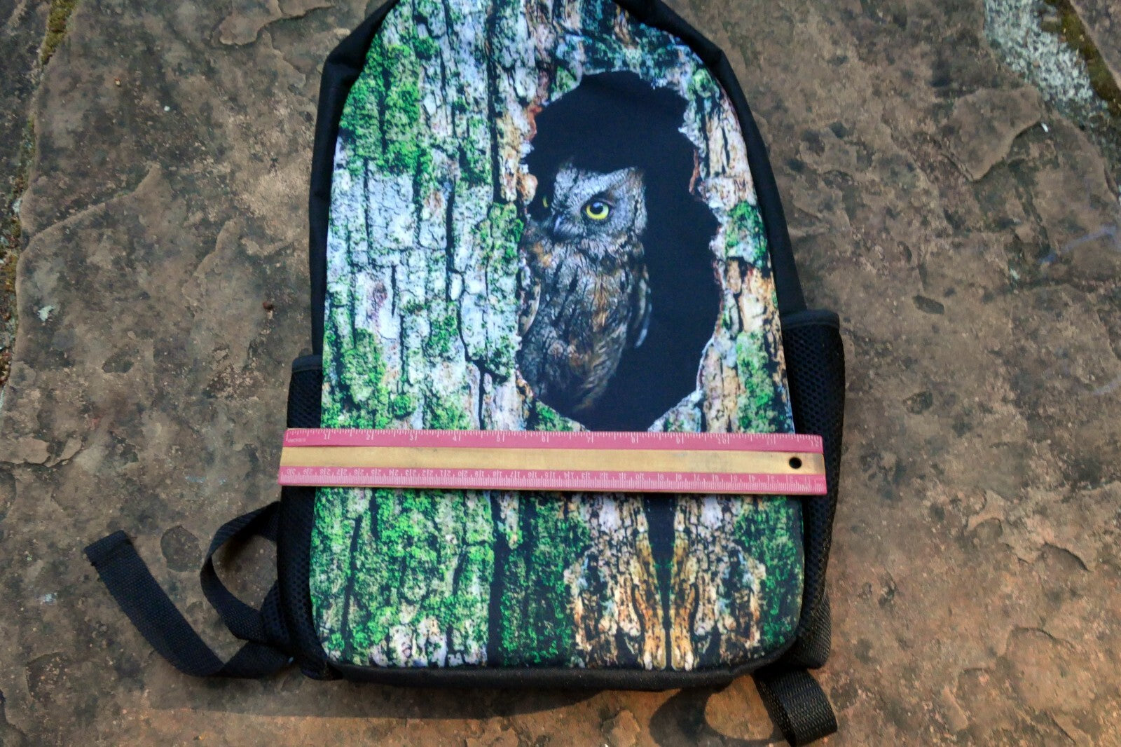 Camo Forest Green medium Backpack Bag Owl Printed camping