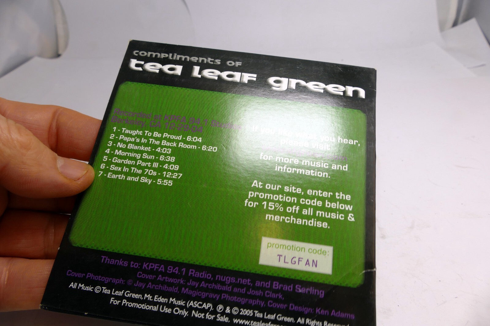 Tea Leaf Green – Compliments Of Recorded At – KPFA 2005