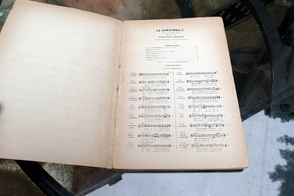Sonnambula Bellini Paris Schlesinger 1850-1890 sheet music Partition Piano chant