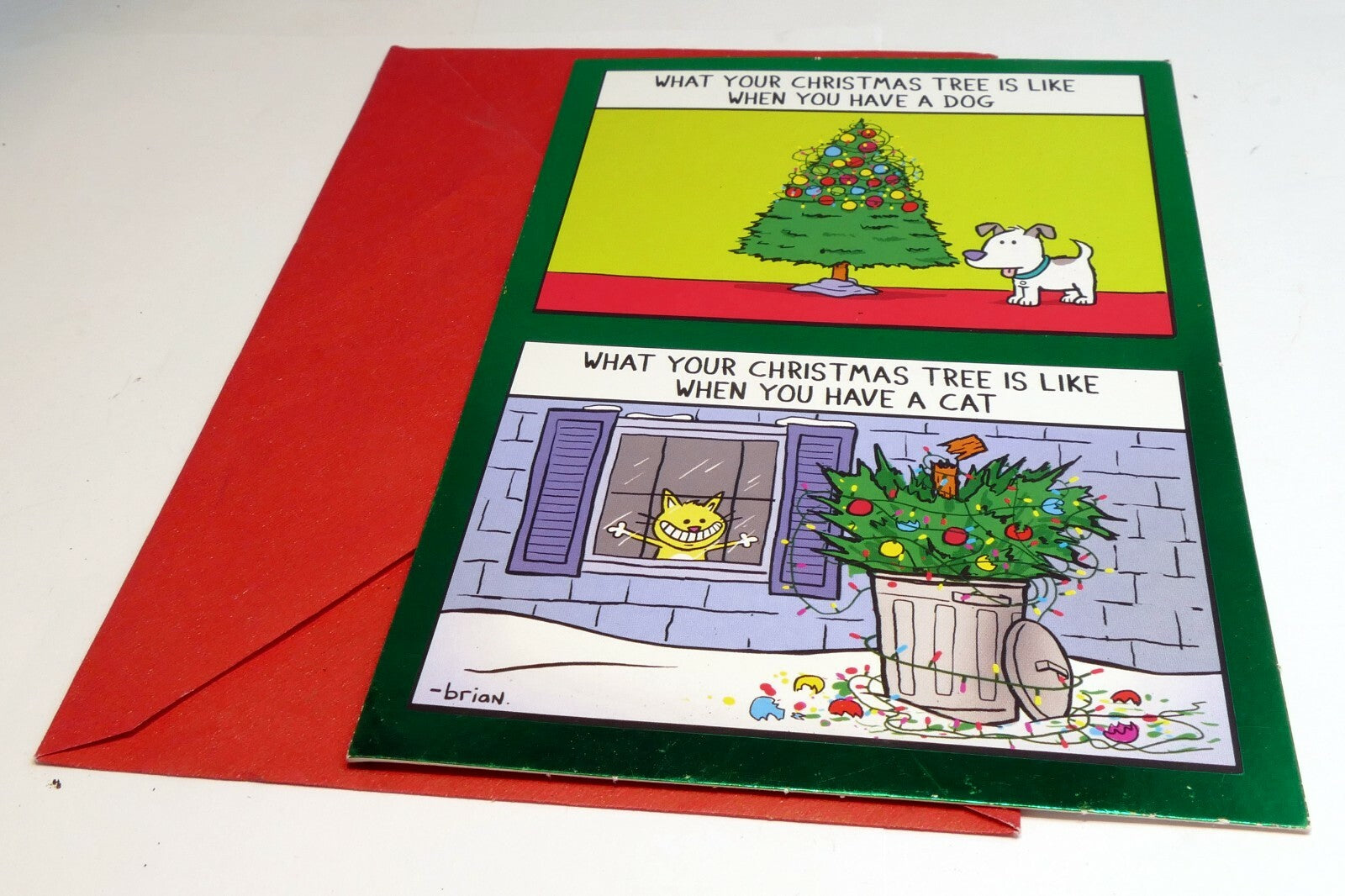 Christmas Card What your tree is like with DOG / CAT funny season greetings
