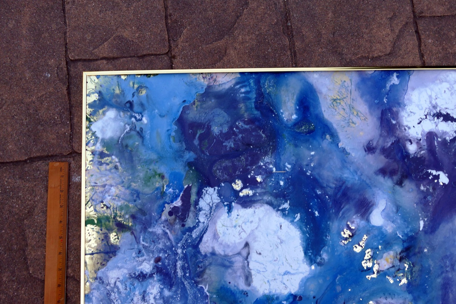 Richard Wild America Acrylic Painting Modern Abstract SFO San Jose large 25X48"
