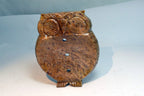 OWL bird Soapstone Carved Trinket Dish  Box 4X5" stone hand carved
