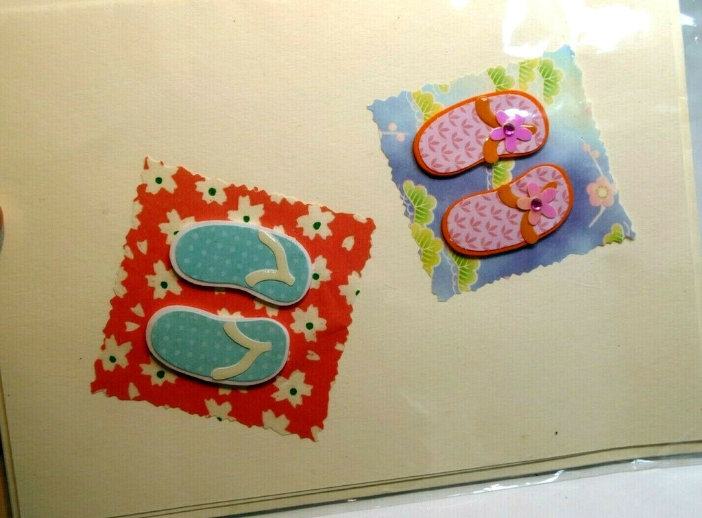 Handmade flip flops any occasion greeting card hawaii california usa summer