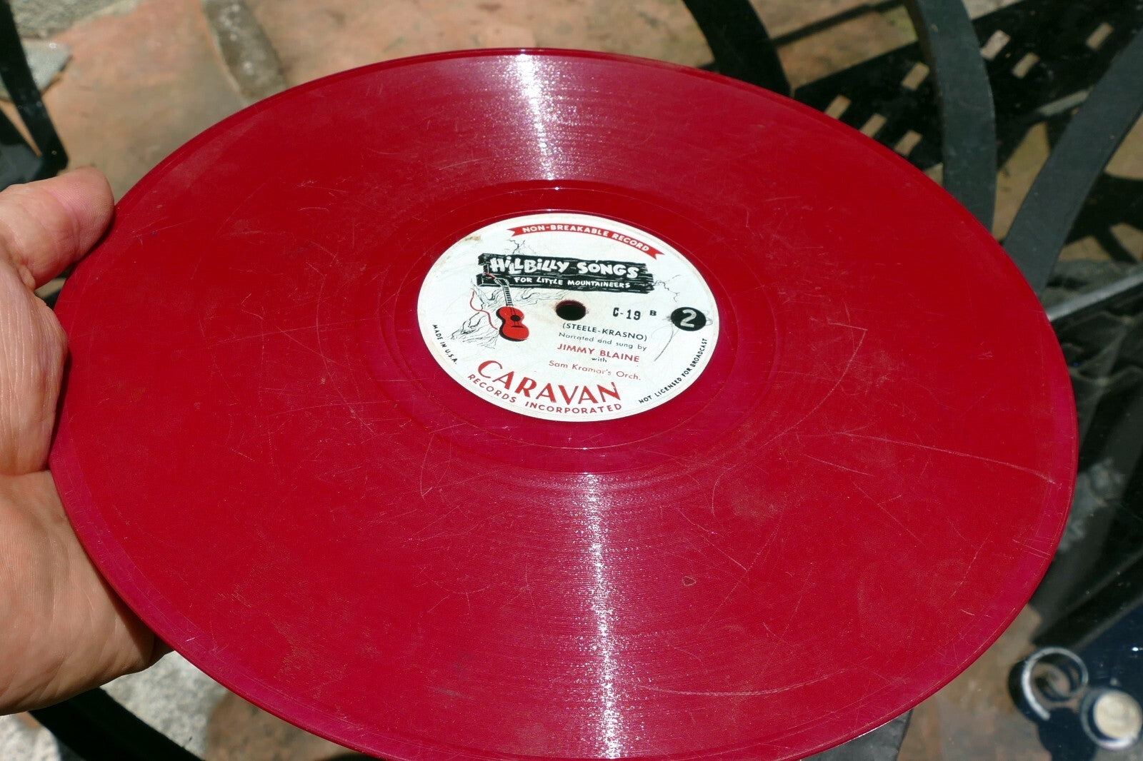 Jimmy Blaine Hillbilly Songs For Little Mountaineers 78 RPM C-19 Jimmy Blain
