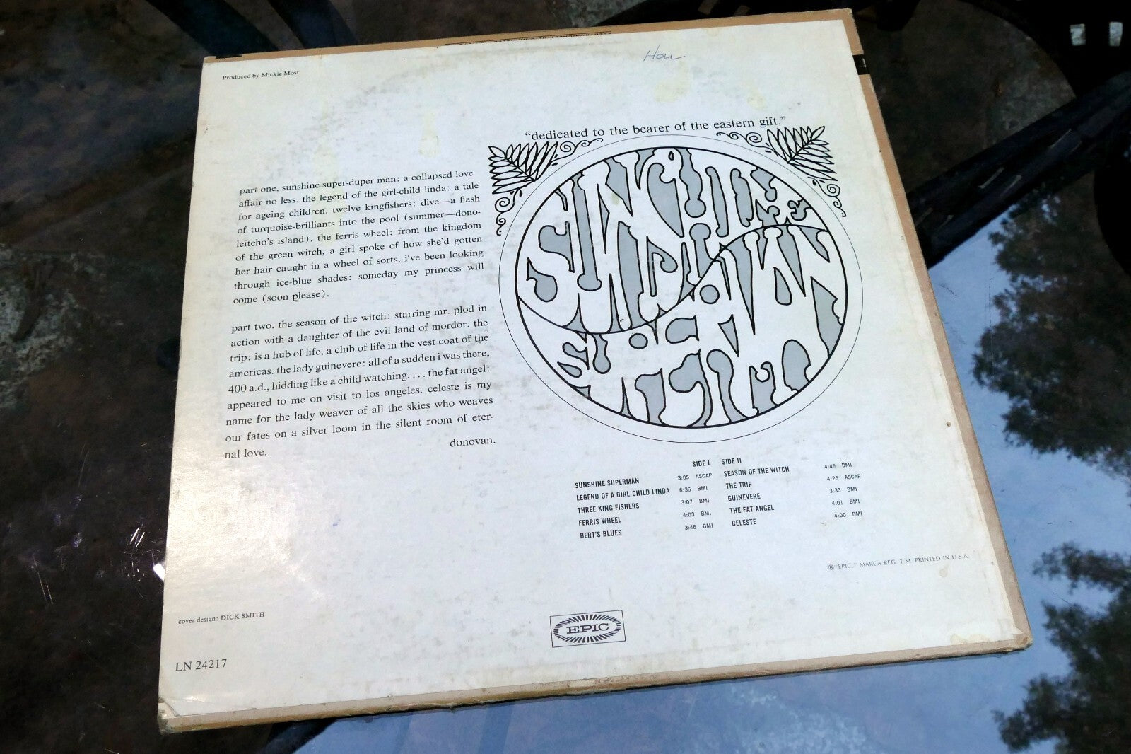 DONOVAN SUNSHIME SUPERMAN EPIC LN 24217 MONO  LP  - poor condition