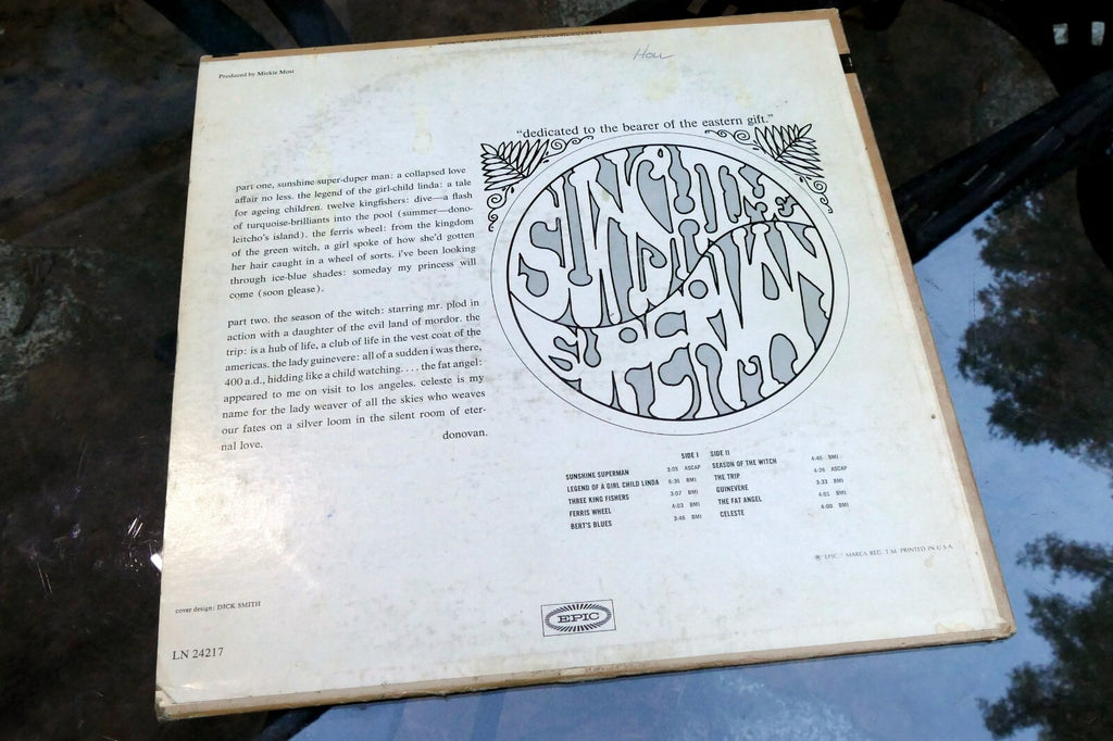 DONOVAN SUNSHIME SUPERMAN EPIC LN 24217 MONO  LP  - poor condition