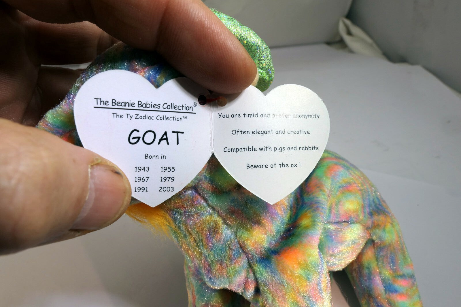TY Beanie Baby GOAT ( Chinese Zodiac Collection )  plush toy 8"