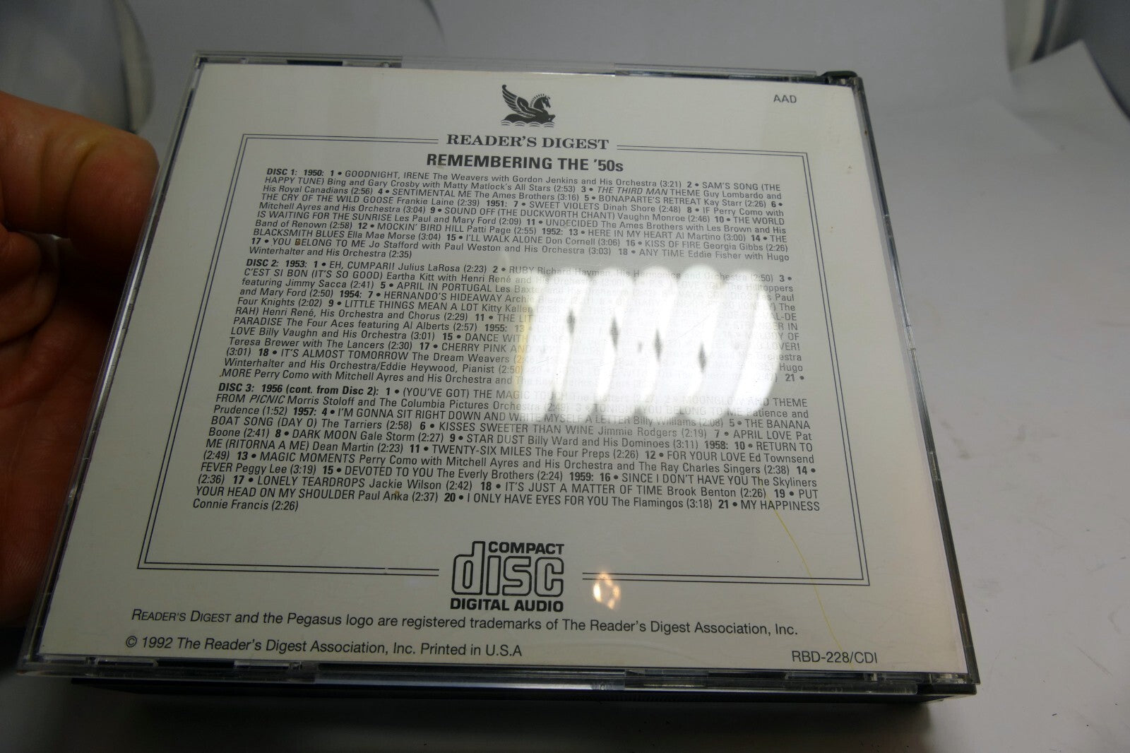 Readers Digest Remembering the 50's 3 CD Classic Three set Collector's Edition
