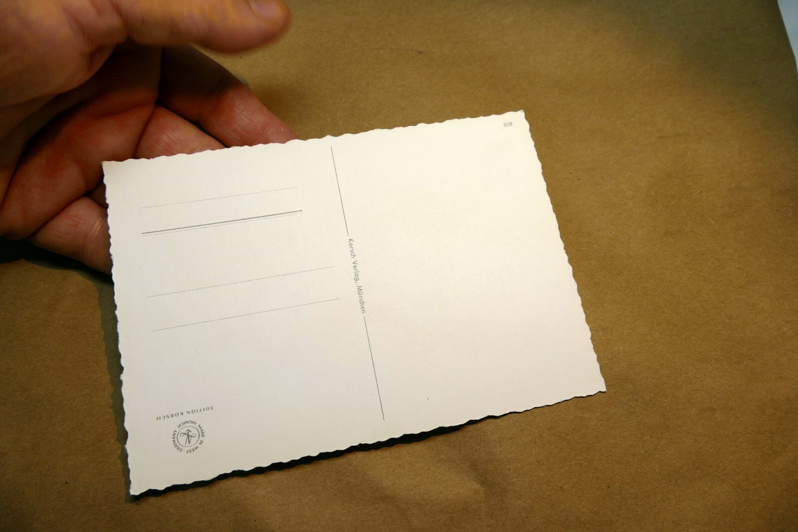 Adolf KORSCH VERLAG Postcard Munchen Boy Flowers on a Phone - Unposted Art