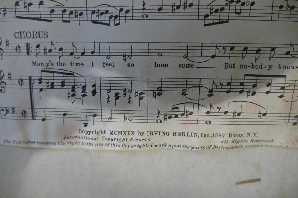 Nobody Knows(And Nobody Seems To Care)1919,by Irving Berlin, Irving Berlin, Inc.