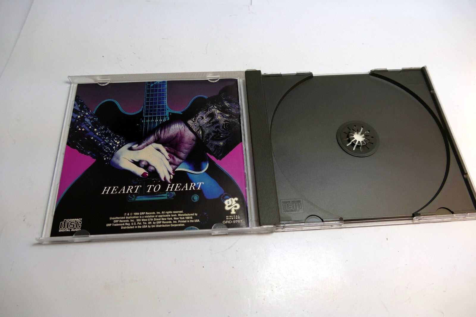 Cover art only Diane Schuur Heart to Heart BB King GRD-9767 -  (NO CD included)