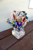 Rod R. Garrett Artist Acrylic Table Modern Sculpture Signed "New Ounce" 1999
